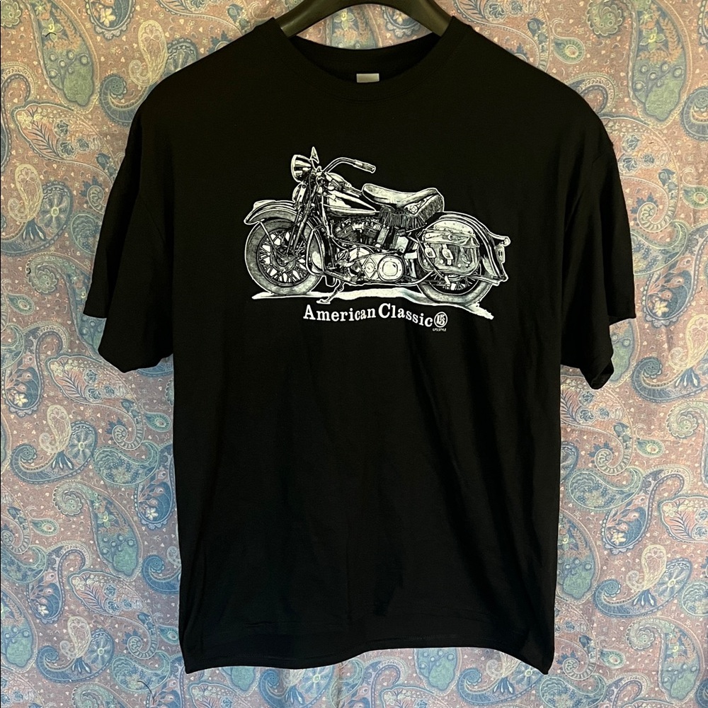 American classic motorcycle shirt designed by a New Hampshire artist